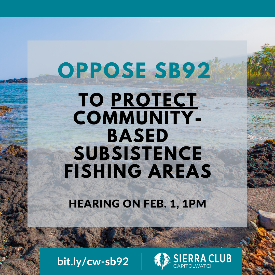 OPPOSE SB92 to protect Community-Based Subsistence Fishing Areas