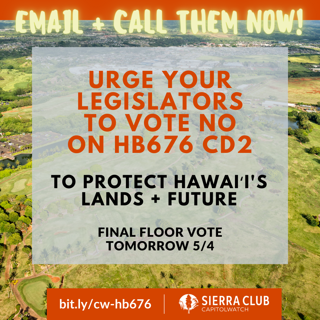 Urge your legislators to VOTE NO on HB676 CD2