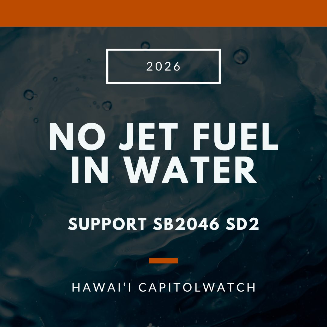 SUPPORT SB2046 SD2: No Jet Fuel In Water