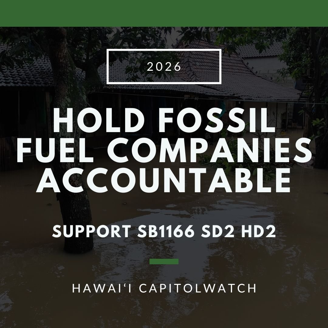 SUPPORT SB1166 SD2 HD2: Hold Fossil Fuel Companies Accountable