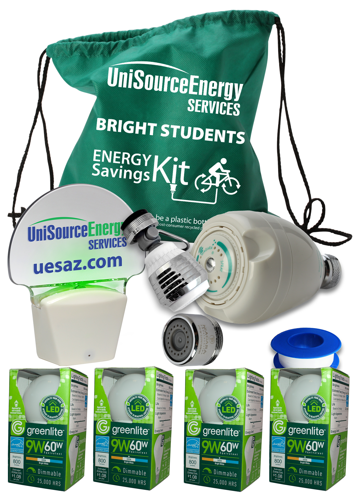 Each student receives an Energy Savings Kit.
