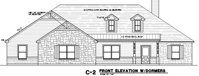 2250 Elevation C2 with Dormers Side Entry.png