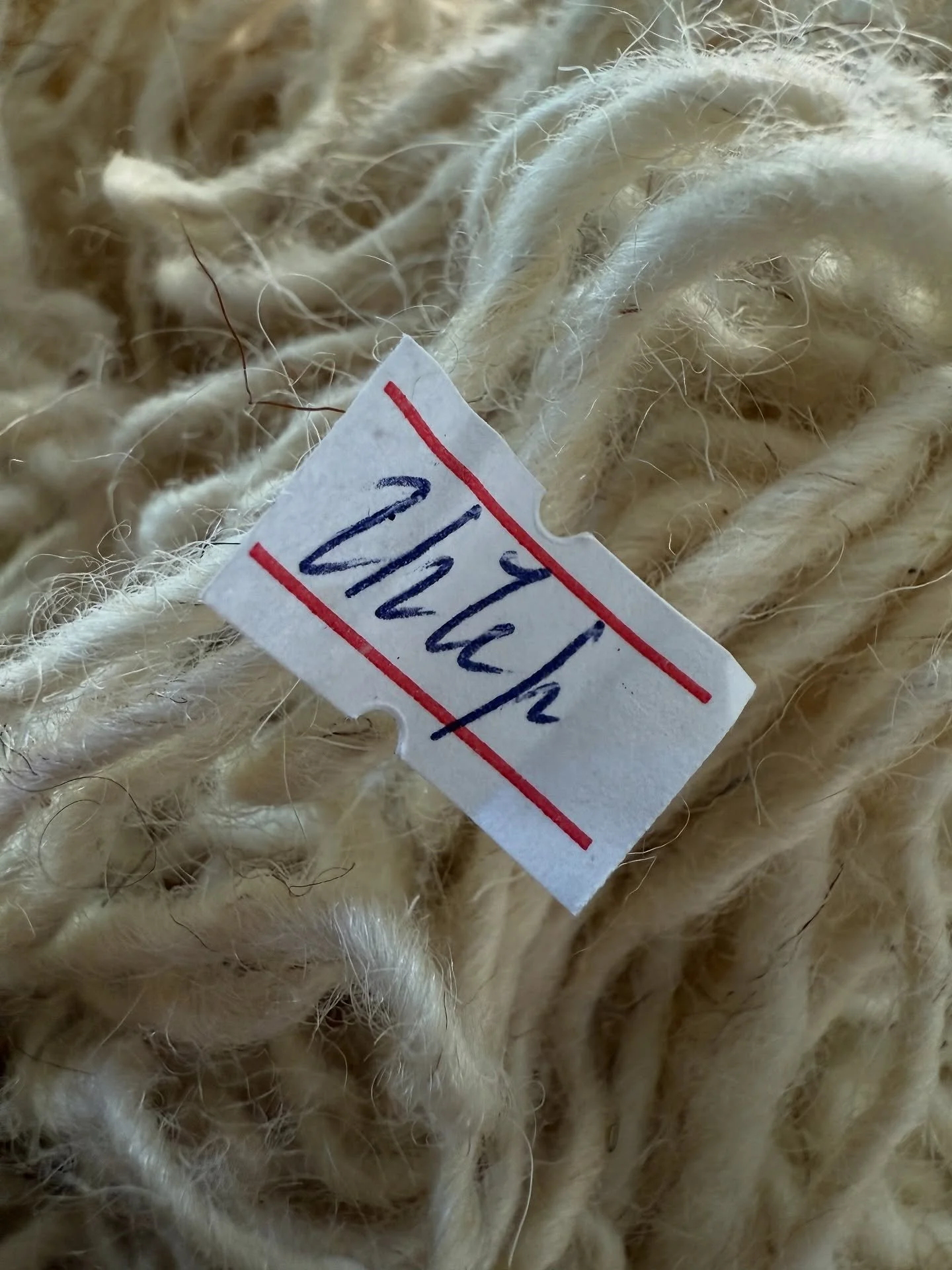 Every skein log hand spun yarn that comes in to Arm.wool is labeled with the name of the woman who spun it, with love and dedication. There&rsquo;s every reason for Ani to be proud of her work. Such high quality!

@arm.wool #naturalfibers #naturalwoo