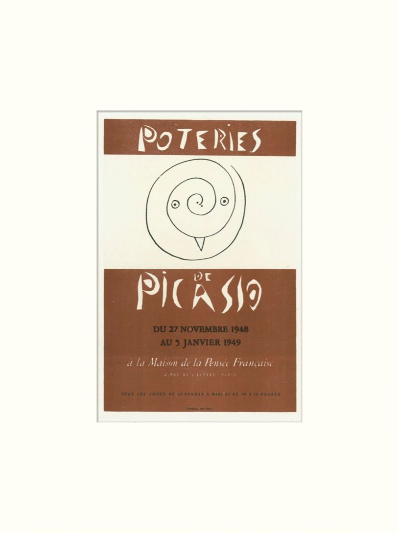 Pablo Picasso – Poteries de Picasso, Maison de la Pensée Française, Paris, 1948. (MRL059)