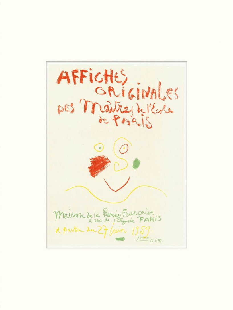 Pablo Picasso – Affiches Originales, Maison de la Pensée Française, Paris, 1959. (MRL102)