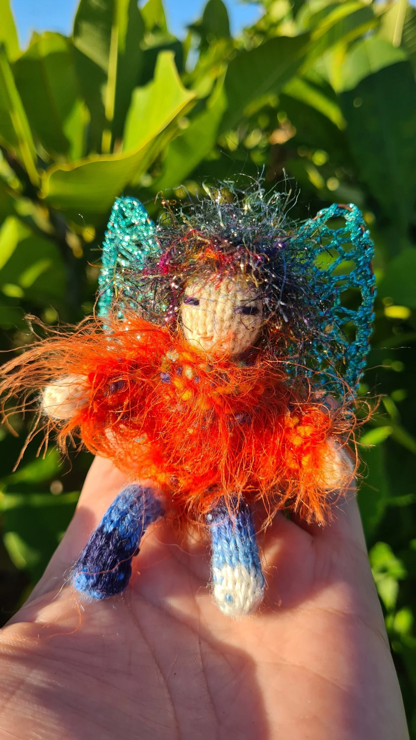Glimmer, Poseable Knitted Faery