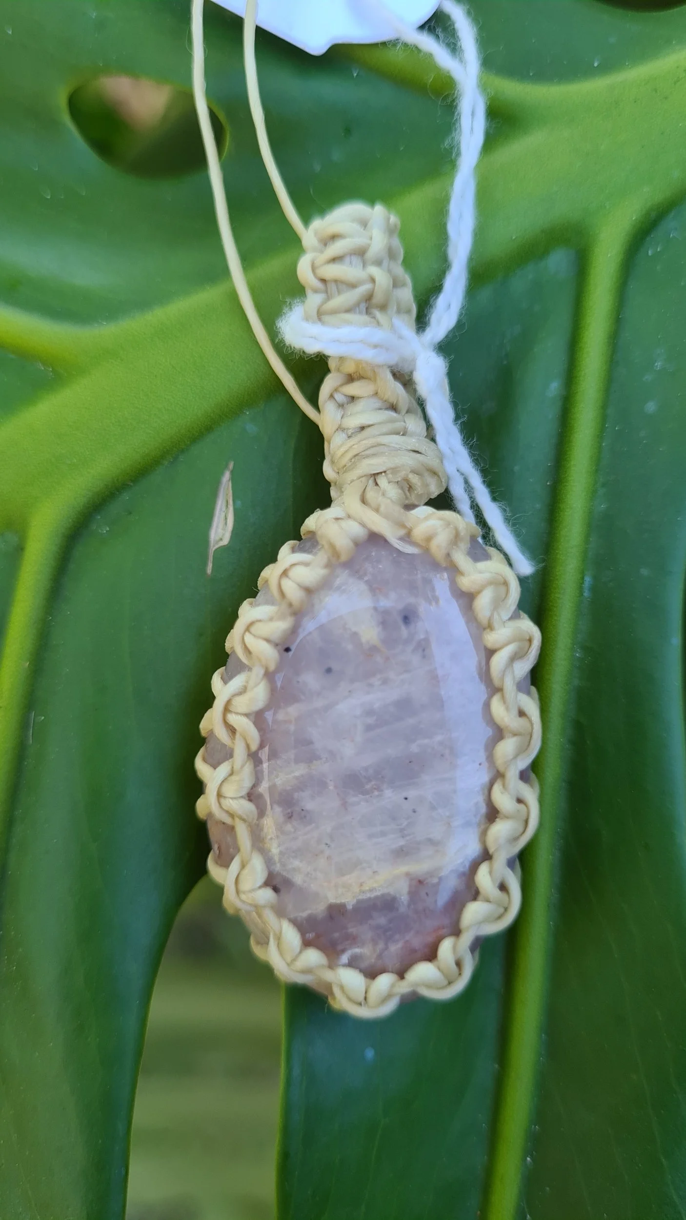 Tumbled Beach Stone Pendant - TB002