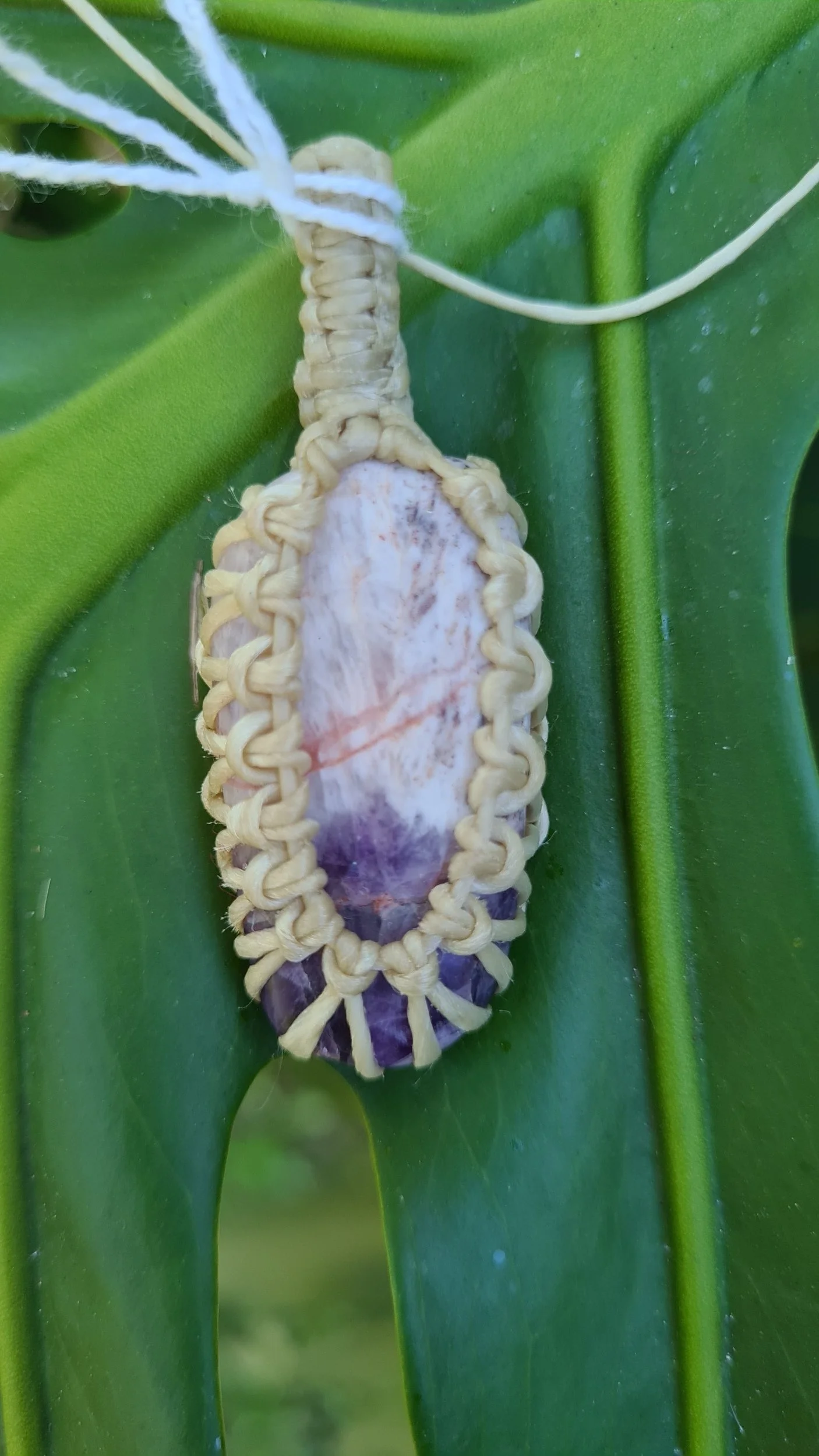 Chevron Amethyst Pendant