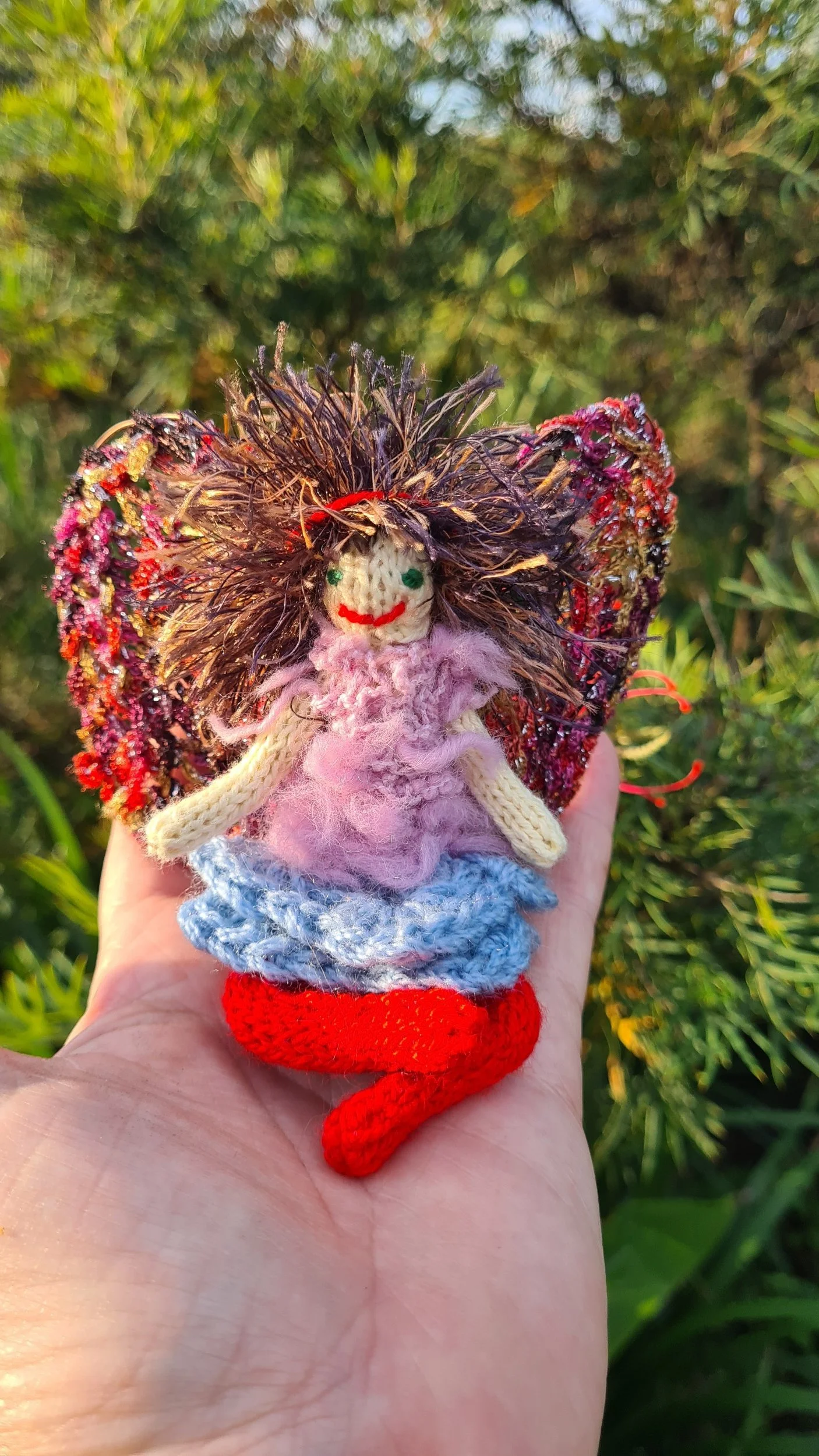 Blitz the Red Leg Knitted Faery