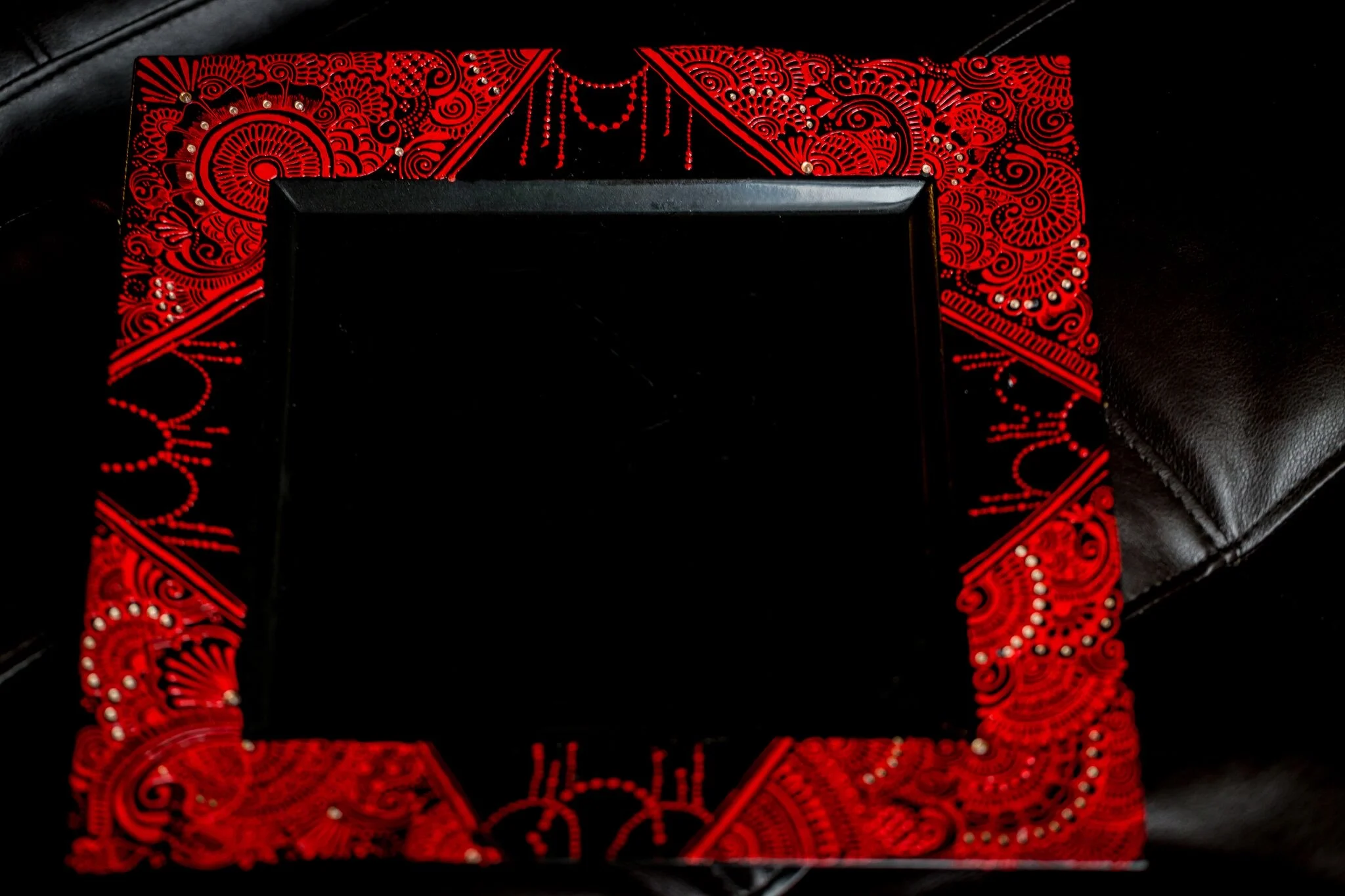 Custom Red Charger Plate - Square