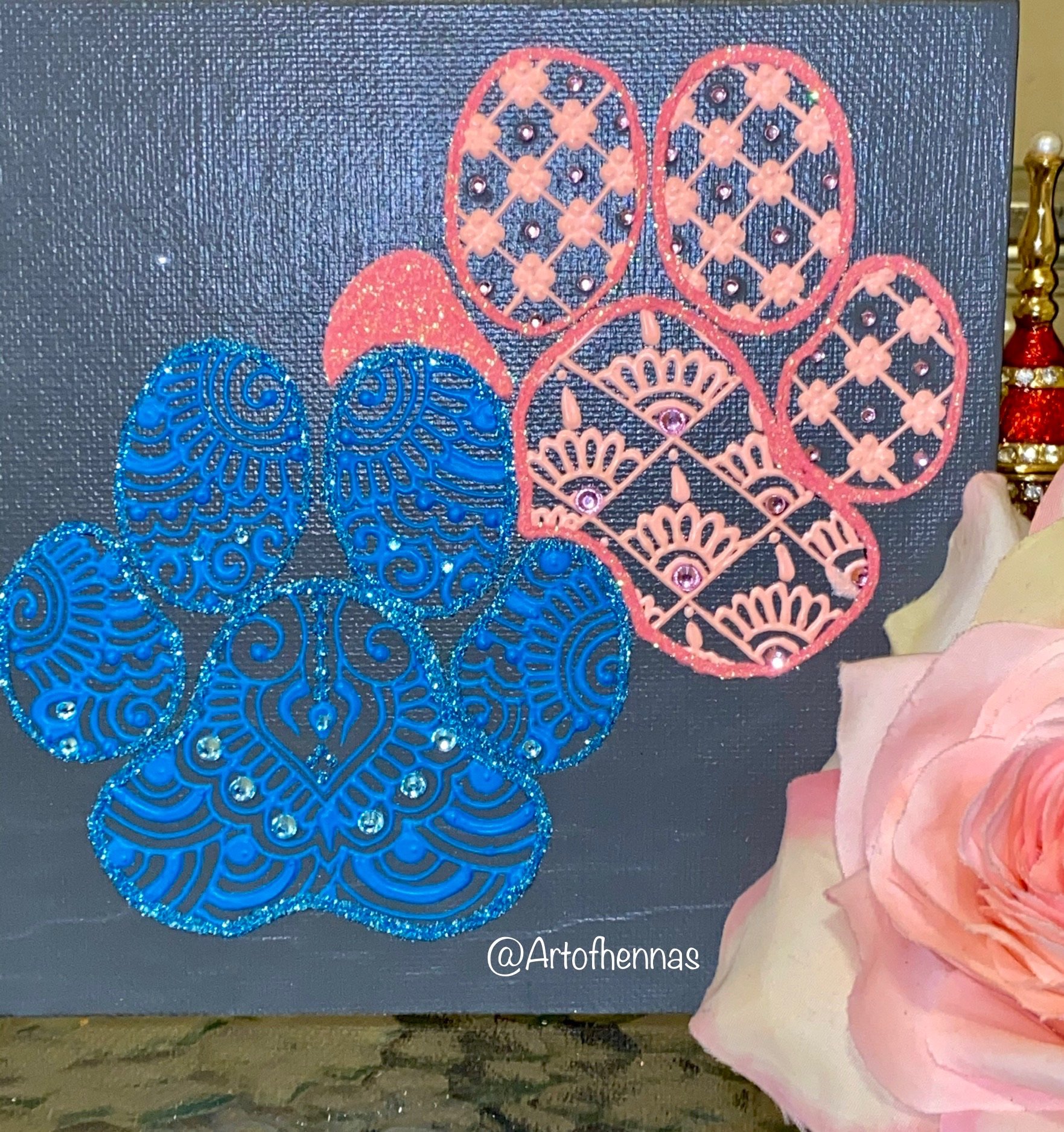 This exact piece has been sold to a happy client. As it is my personal philosophy as an Artist not to create copies of my work, if you would like a SIMILAR piece commissioned, please contact me directly with a picture of this piece and I will send o