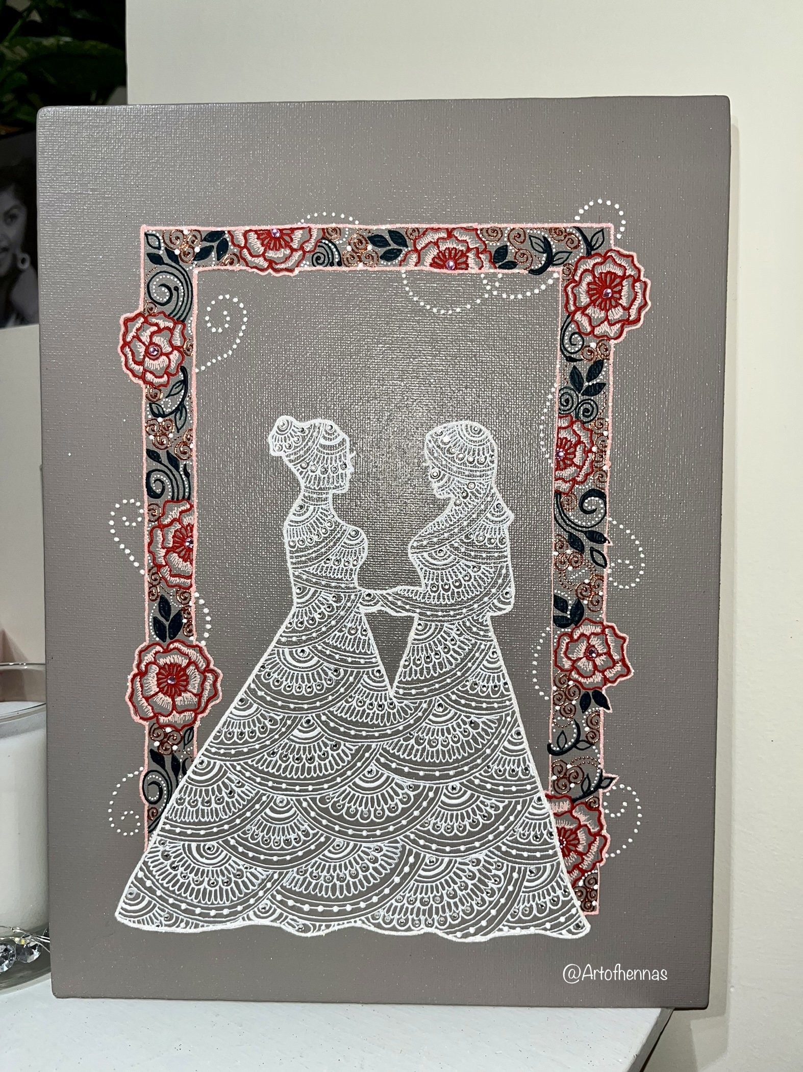 This exact piece has been sold to a happy client. As it is my personal philosophy as an Artist not to create copies of my work, if you would like a SIMILAR piece commissioned, please contact me directly with a picture of this piece and I will send o