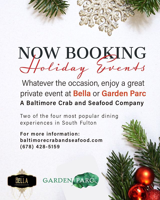 Looking for the perfect place to celebrate the holiday season checkout @gardenparcatl @bellaonbutner