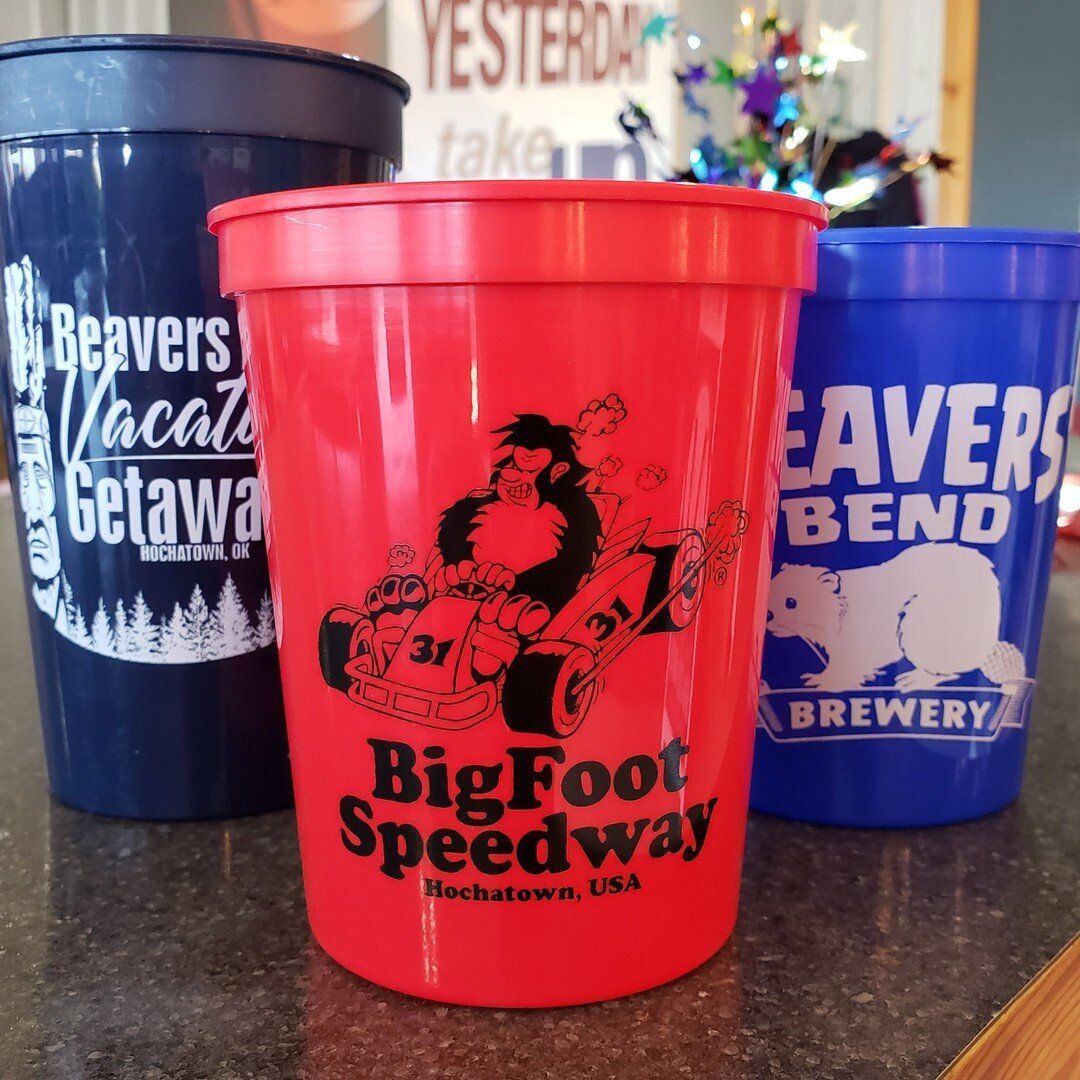 Stadium cups are a great way to keep your name in front of customers. I mean, who doesn't keep these to use over and over?! Great for restaurants, breweries, cabins, speedways, and much more! Lots of colors, shapes, and sizes available!