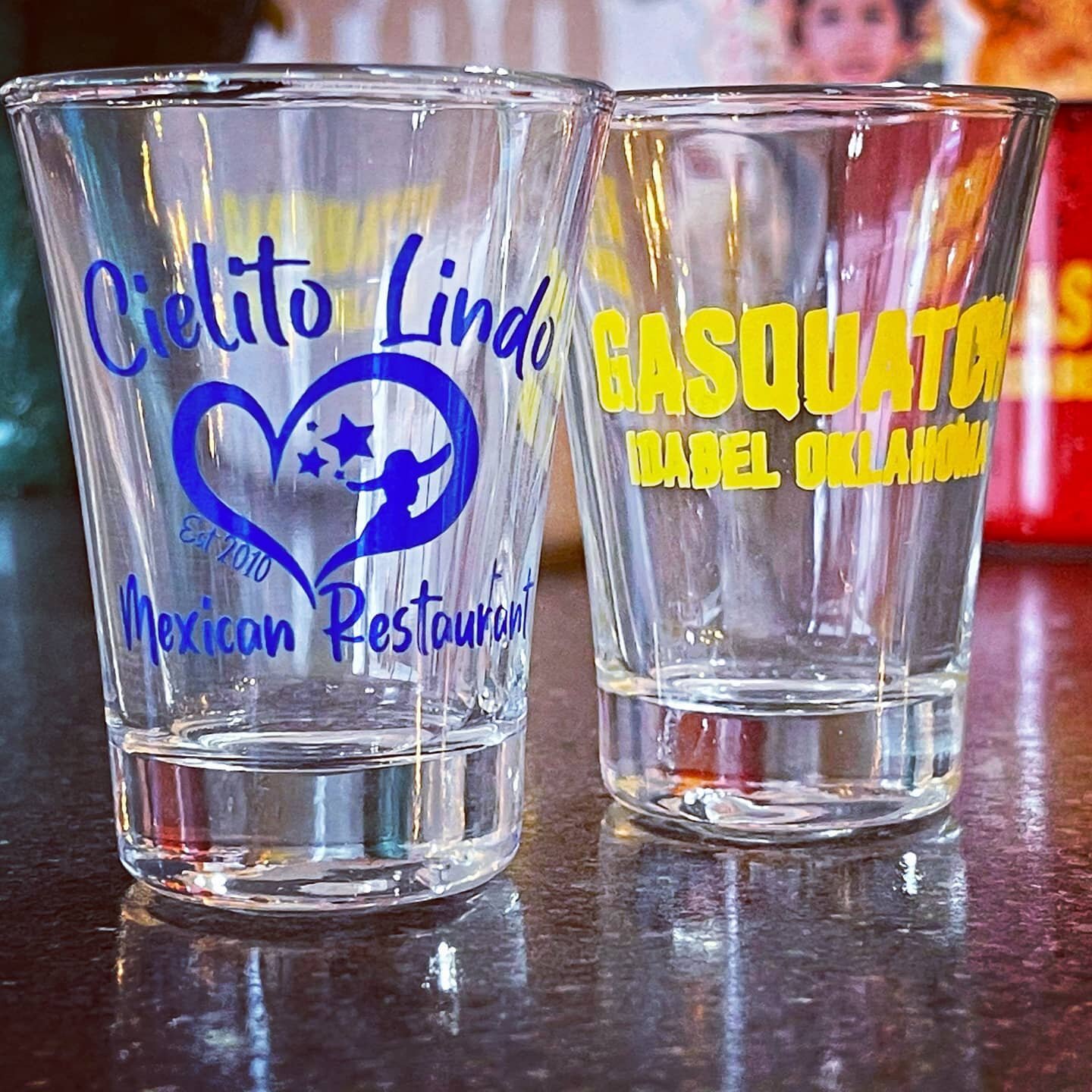 Cielito Lindo and Gasquatch are ready to ring in a new year with new shot glasses!