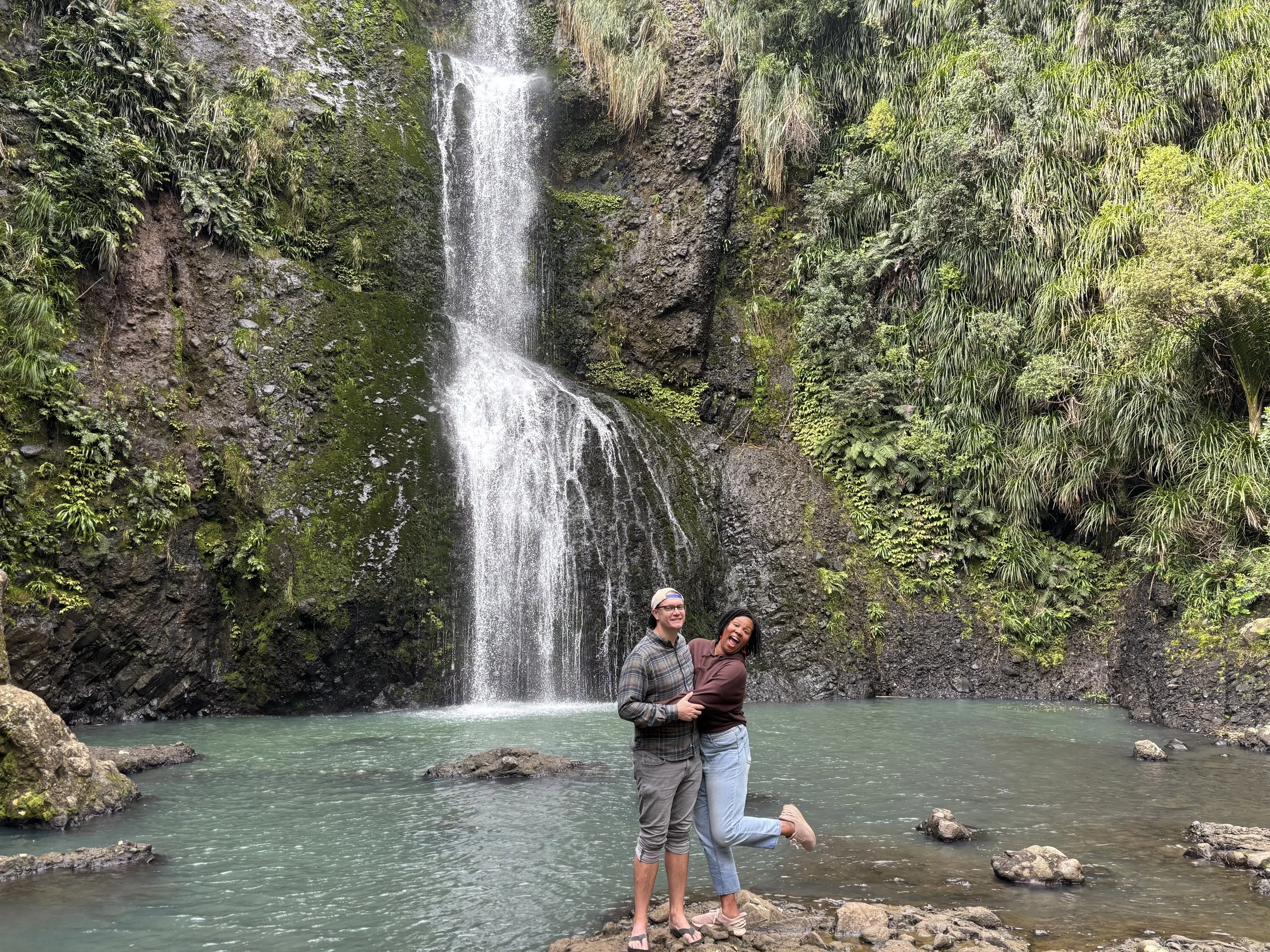 Piha Beach Waterfall New Zealand