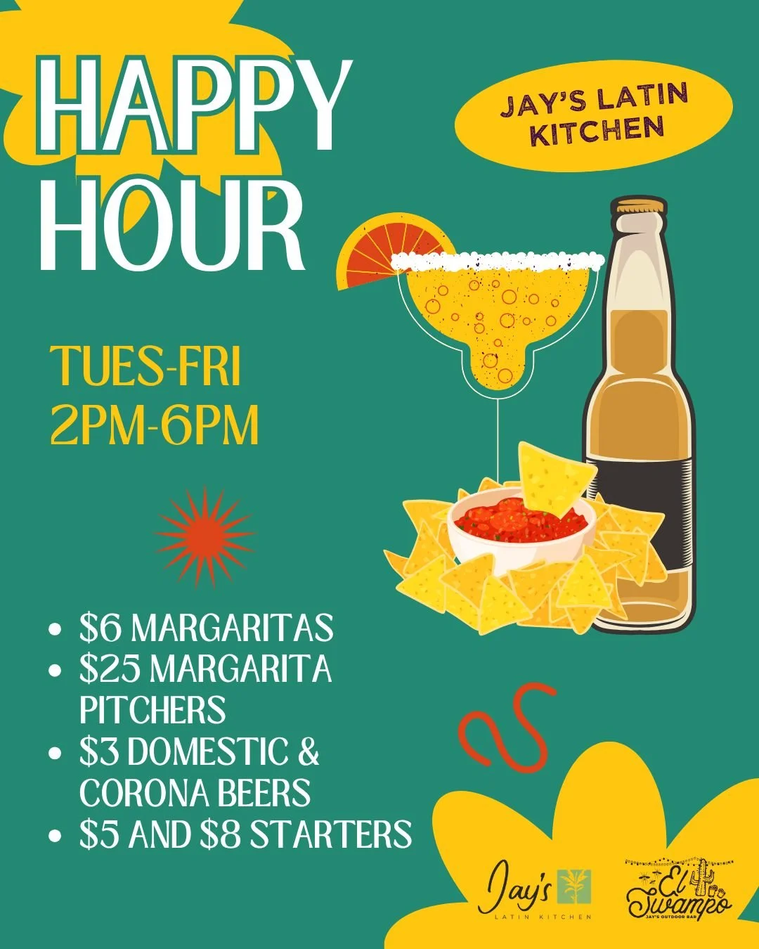 Happy Hour starts at 2pm—just in time to kick off your evening with us! Join us for great deals and stay for live music with Kevin Lee at El Swampo from 5–8pm. Good vibes, delicious food, and your favorite drinks are waiting. Who’s