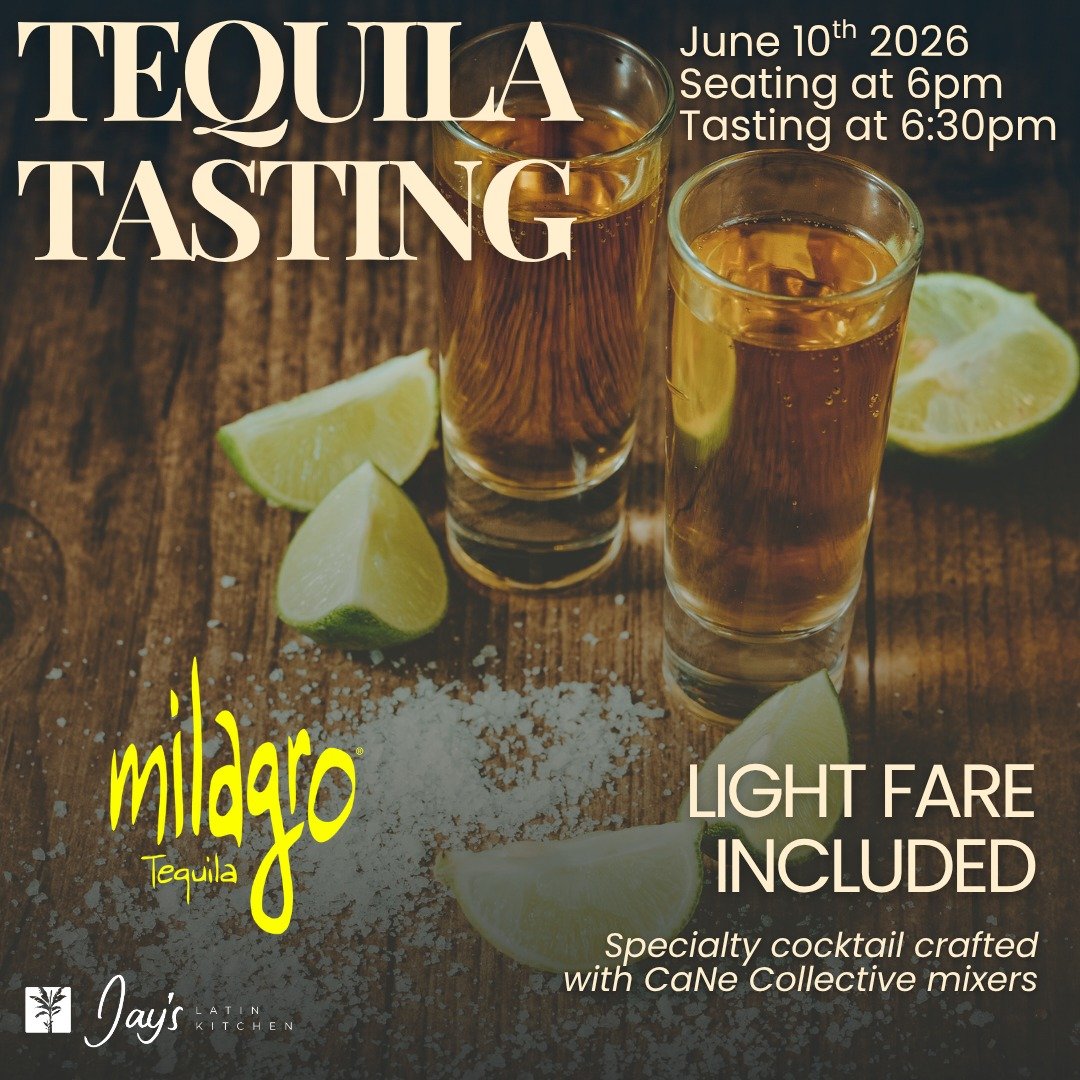 🥃 Our next tequila tasting is tomorrow, and we still have a few seats available!

Join us as we explore Milagro Silver, Reposado, and A&ntilde;ejo Tequilas with guidance from brand representatives who will share more about the tequila-making process
