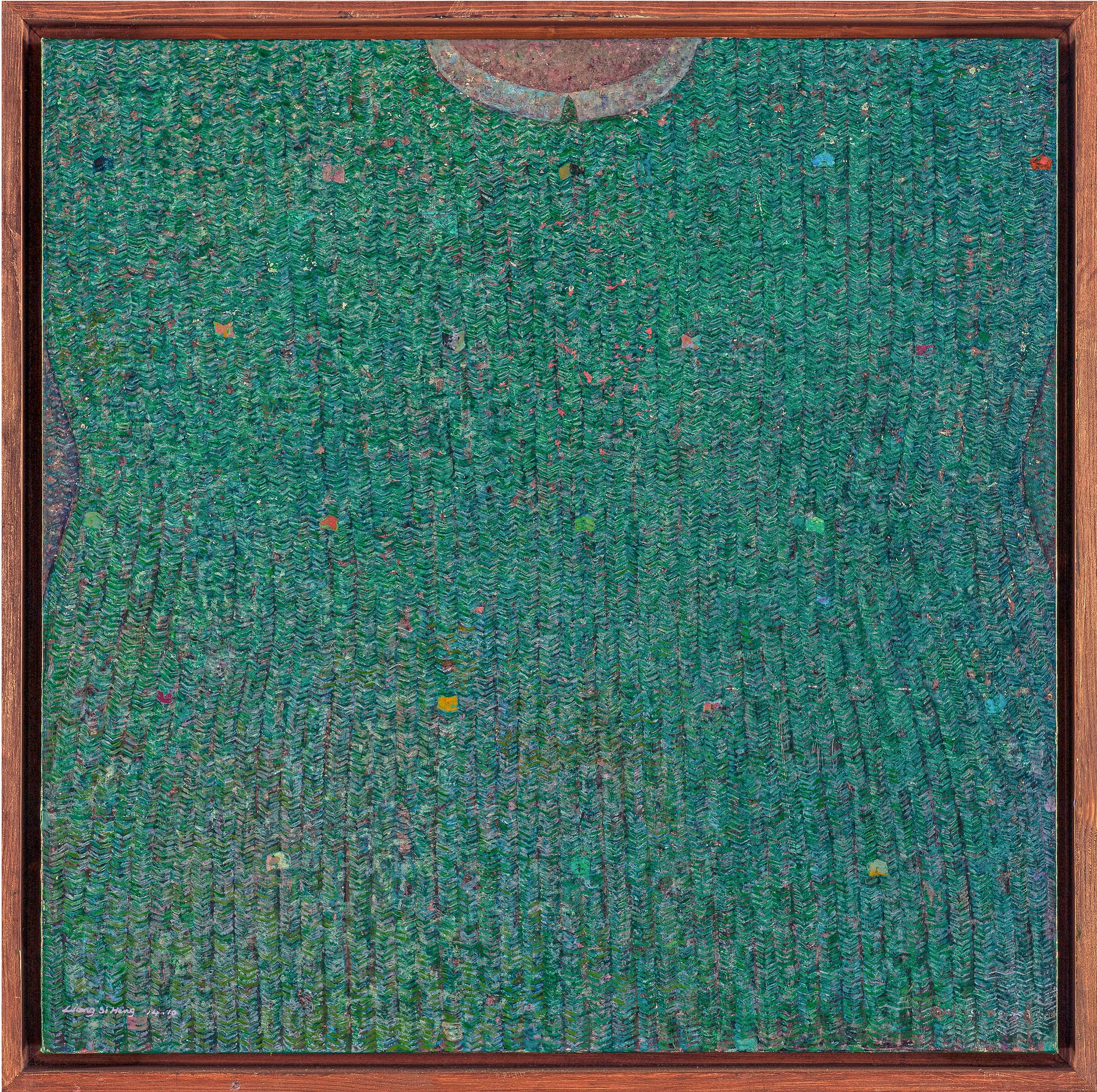 梁思衡 绿毛衣 2 60×60cm 板上裱布坦培拉b 2014 .jpg