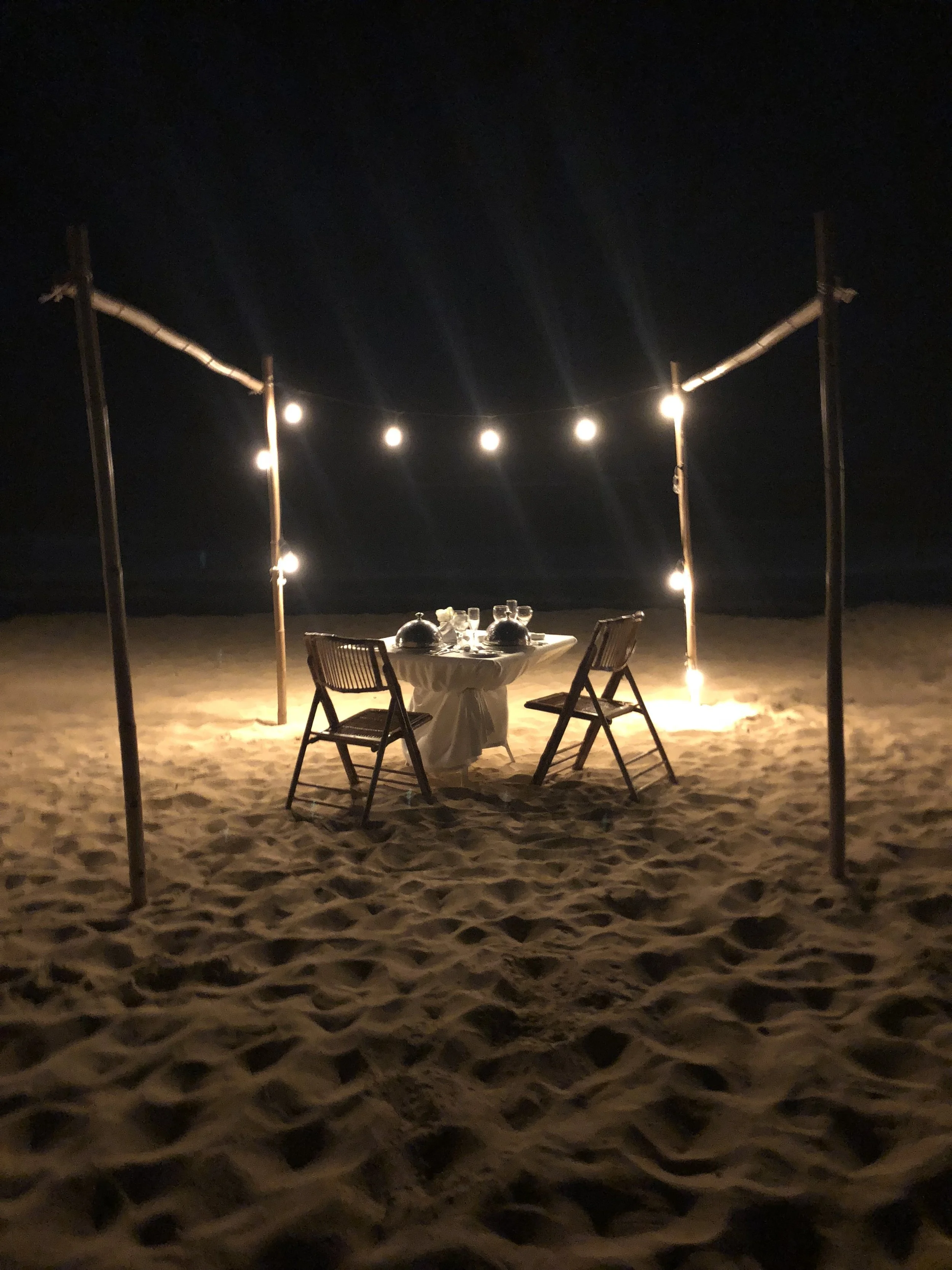 One of my favorite parts of the whole week was the private beach dinner! It was a 5-course meal and it was so delicious! We set this up through the resort and got a 50% discount because of the package we selected. It was such a sweet dinner. The service was amazing! I had steak and lobster and Hunter had shrimp and scallops. I would do this again ten million times! 