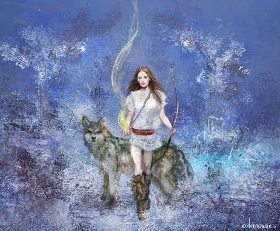 winter wolf and woman.jpg