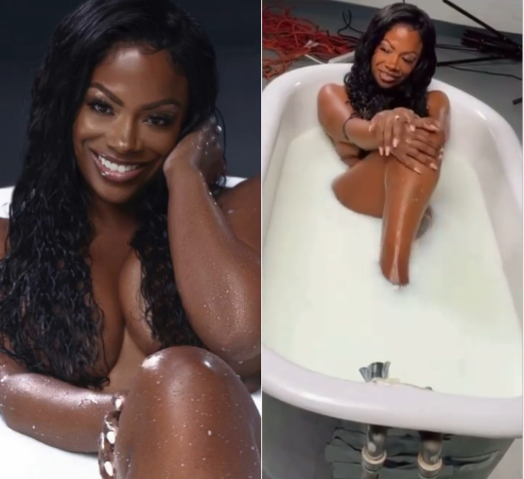 Kandi Burruss Gives Fans Only Sneak Peak of Her Milky Goodies!!!
