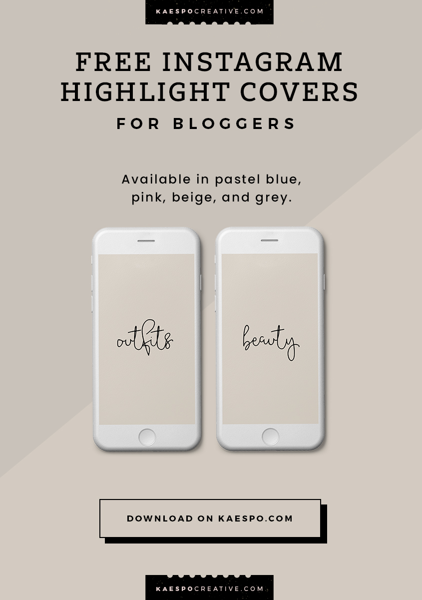 Free Minimal Script Instagram Highlight Covers For Bloggers