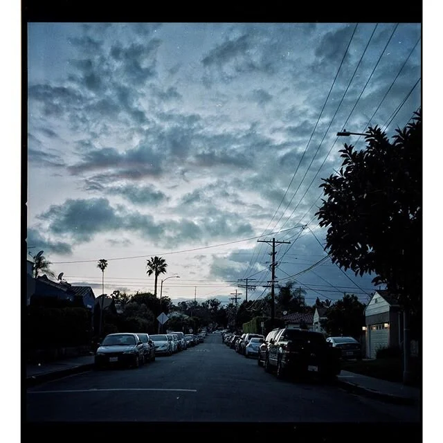 Neighborhood walk pt 3:
Just some street at dusk 
Hasselblad 500c | Kodak portra 400