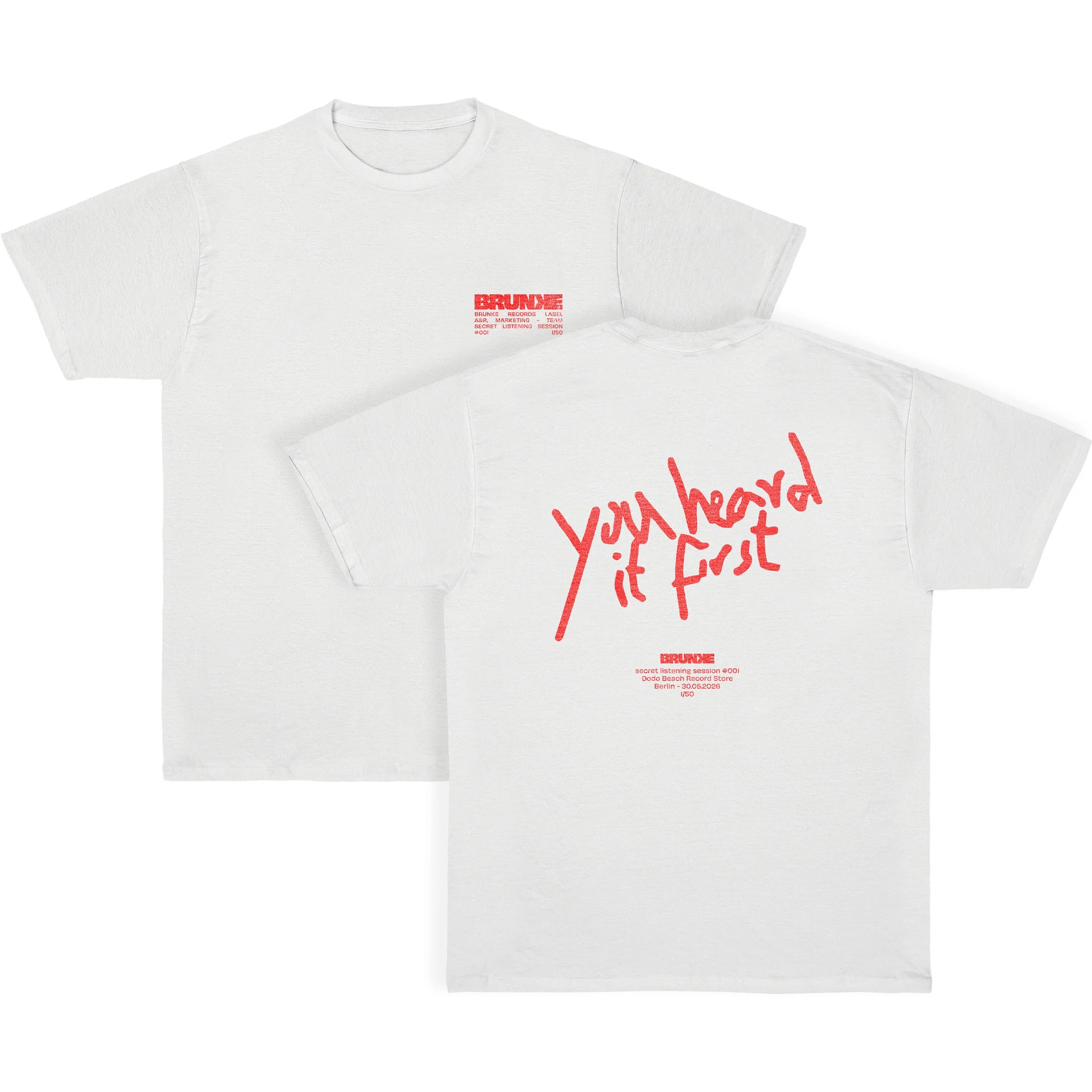 T-Shirt (Secret Listening Session #001 - 1/50) - Weiß