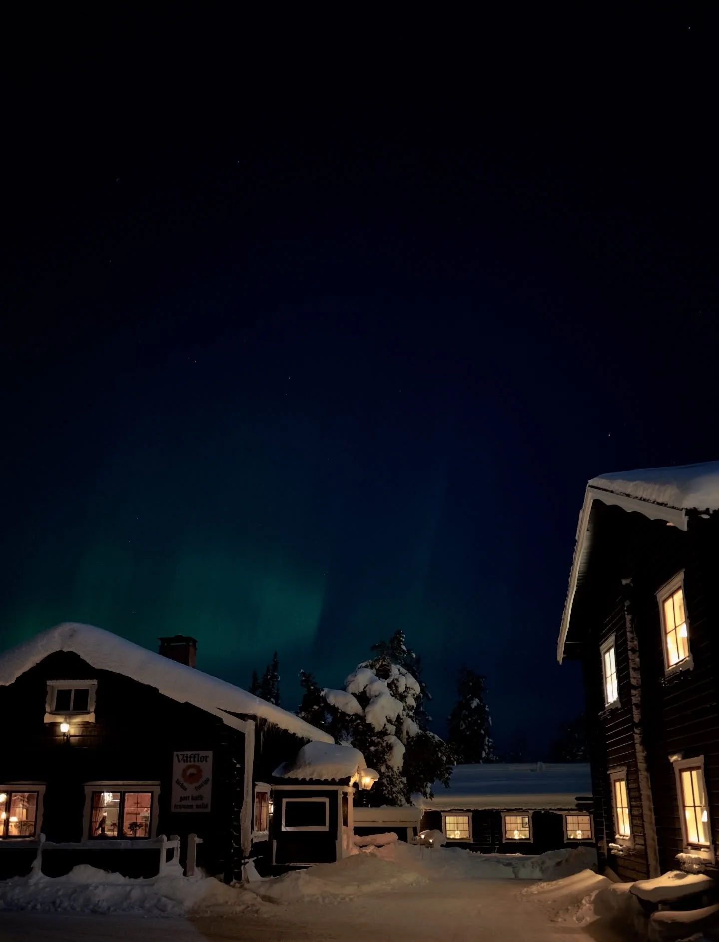 I morse pratade de på nyheterna om att det här kan bli ett riktigt norrskensår och vi kunde såklart inte låta bli att le 🤭
För vi vet ju när norrskenet dansar över Gammelgården, då är det