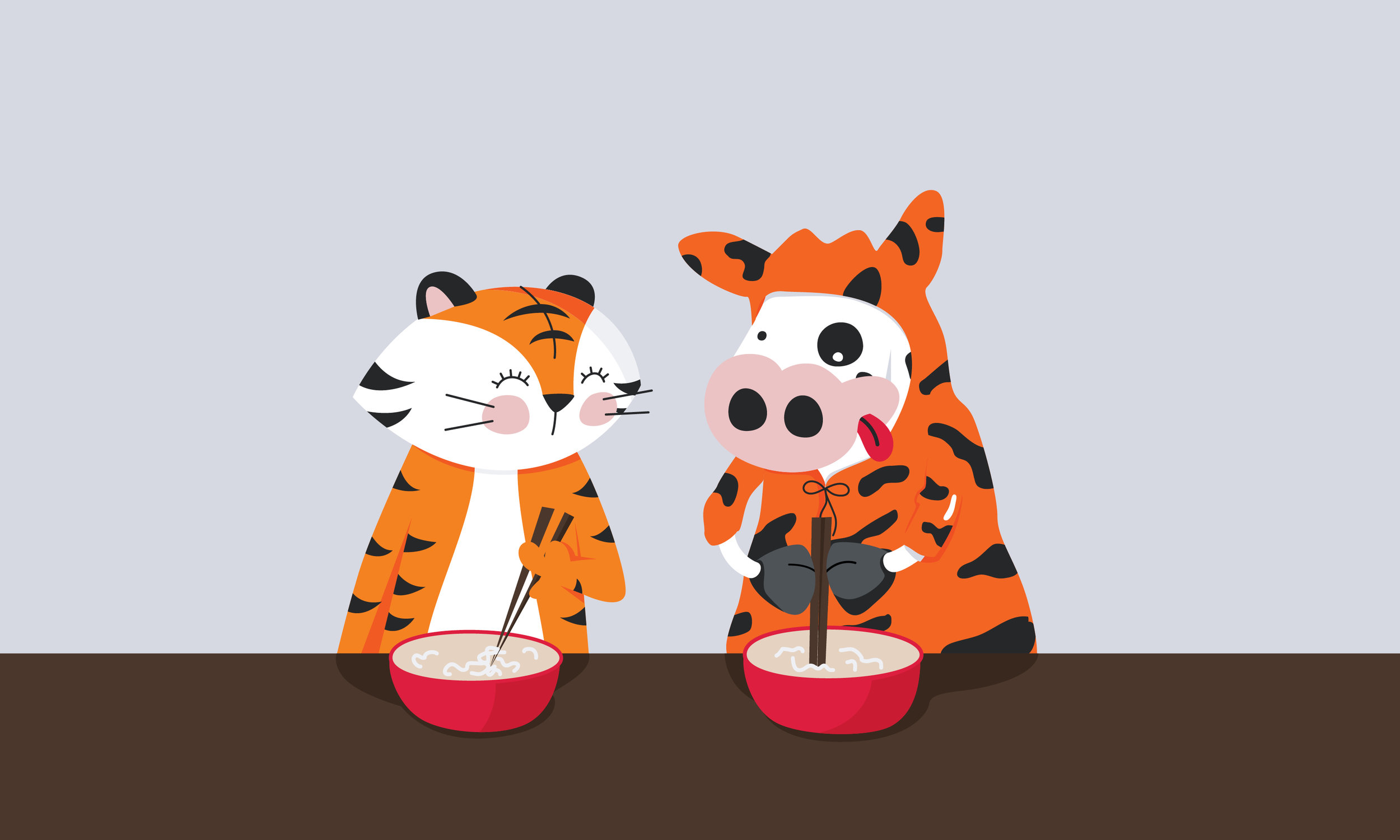Gelukkig is er ook een hele mooie lieve tijger waar Koe op slag verliefd op wordt.
