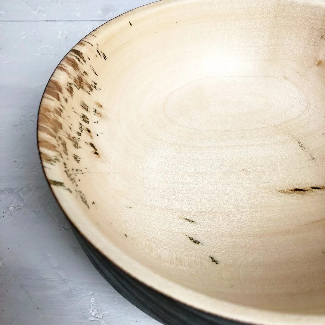 Charred and Spalted Maple Bowl