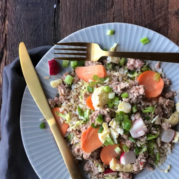 Pork Fried Rice with Pickled Vegetables