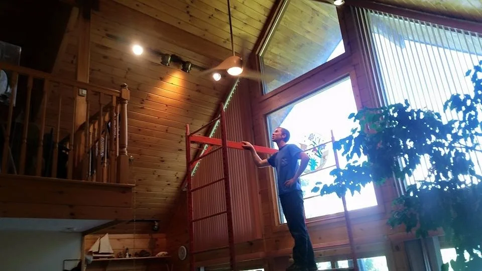 Scott on a ladder