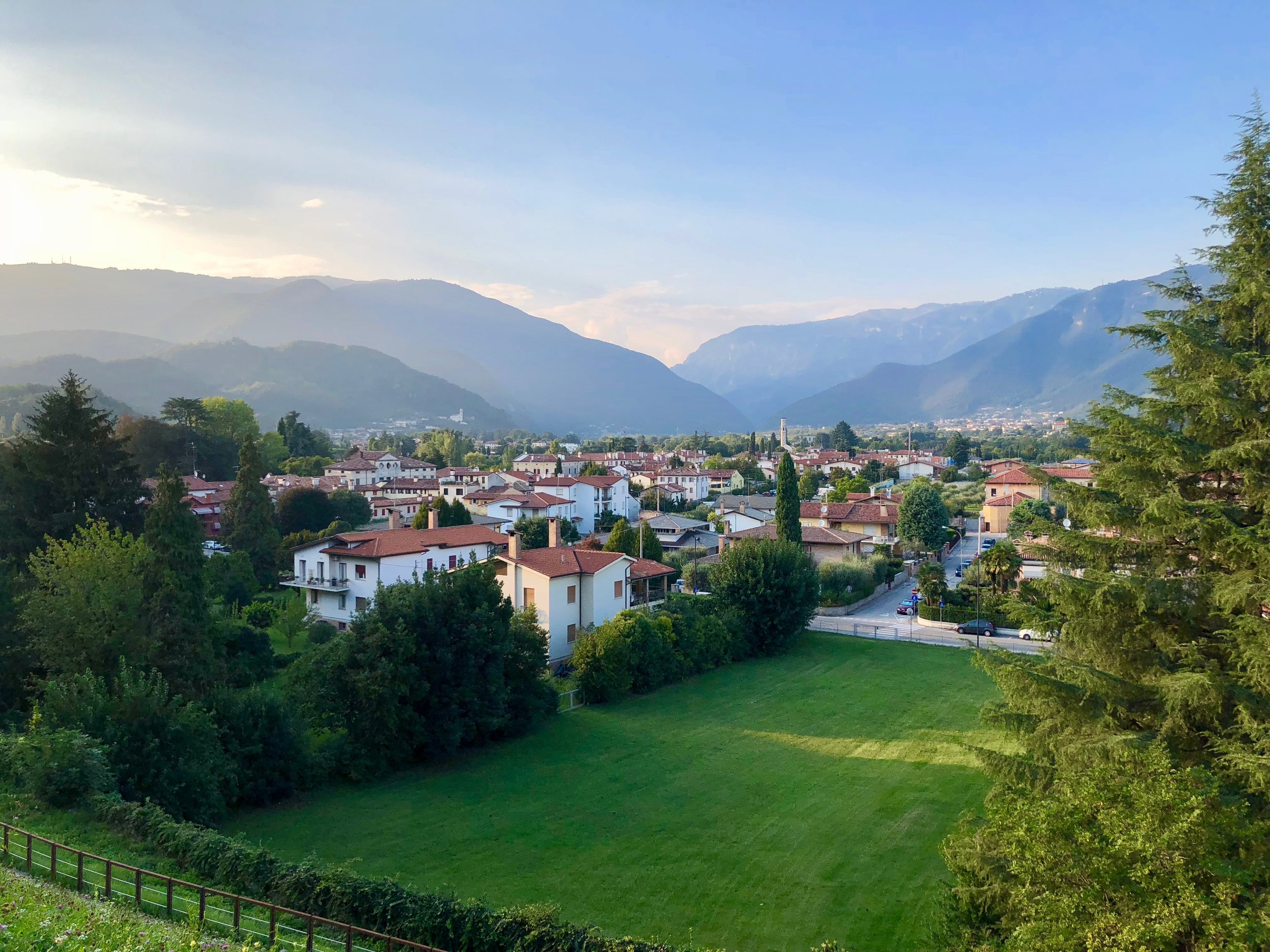 The town of Bassano Del Grappa is full of great restaurants, bars, history and views of the mountains