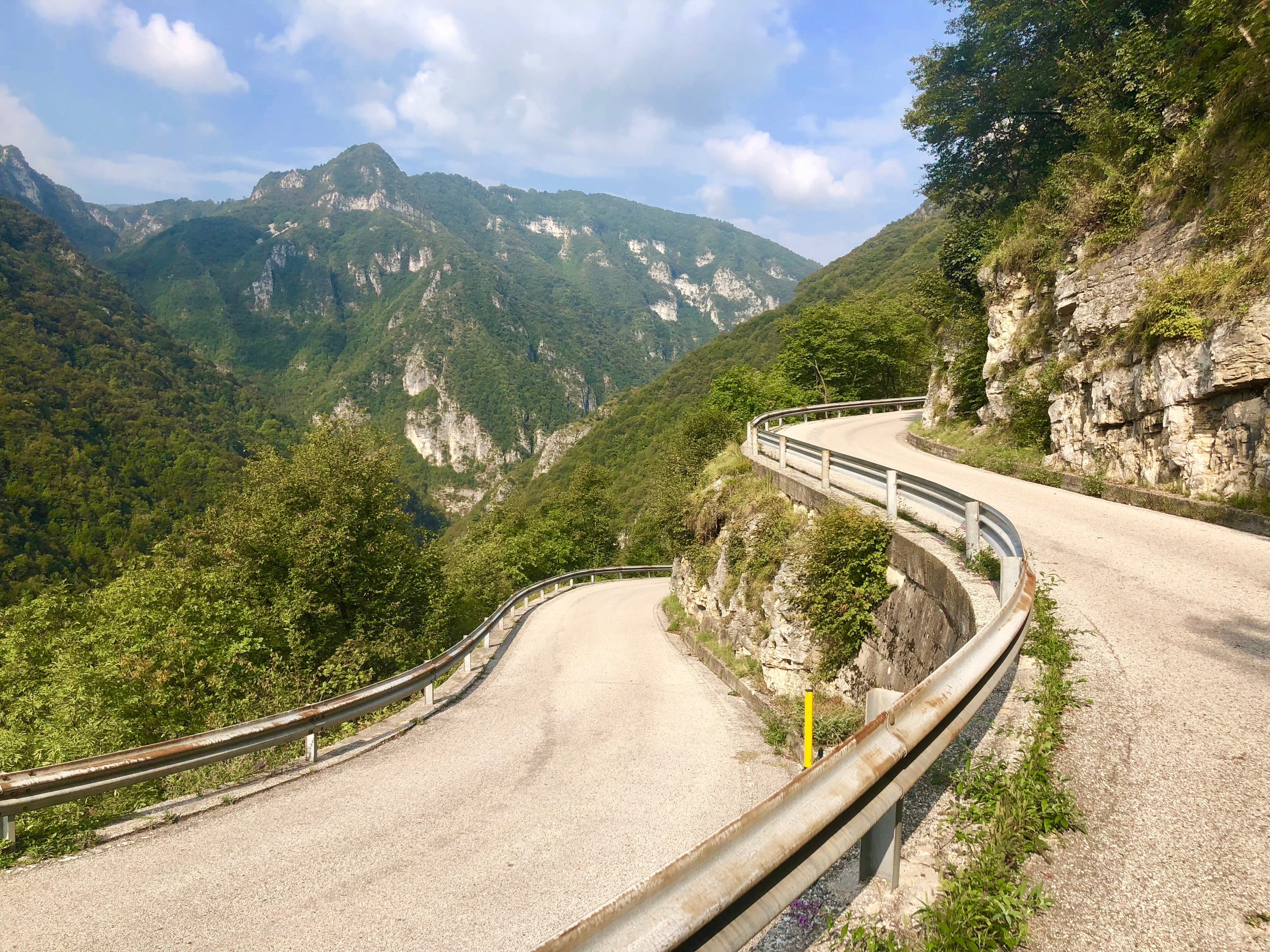 One of the 20 switchbacks on the way up to Foza