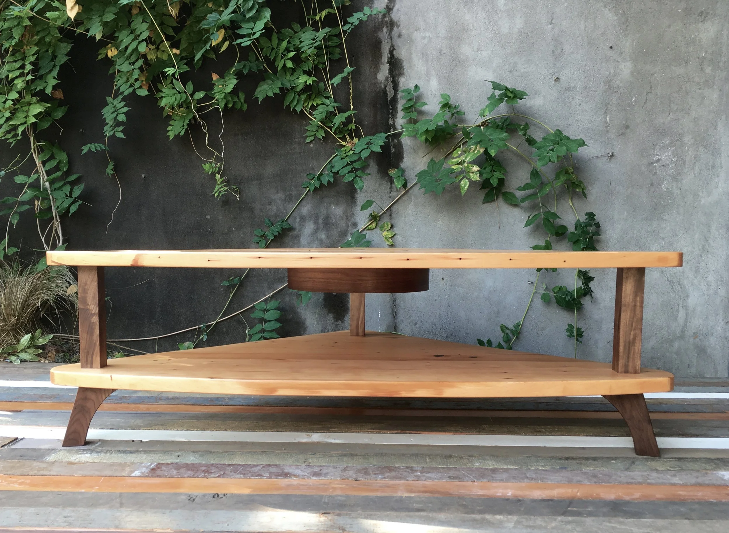 Custom Coffee Table, Reclaimed Doug Fir and Walnut