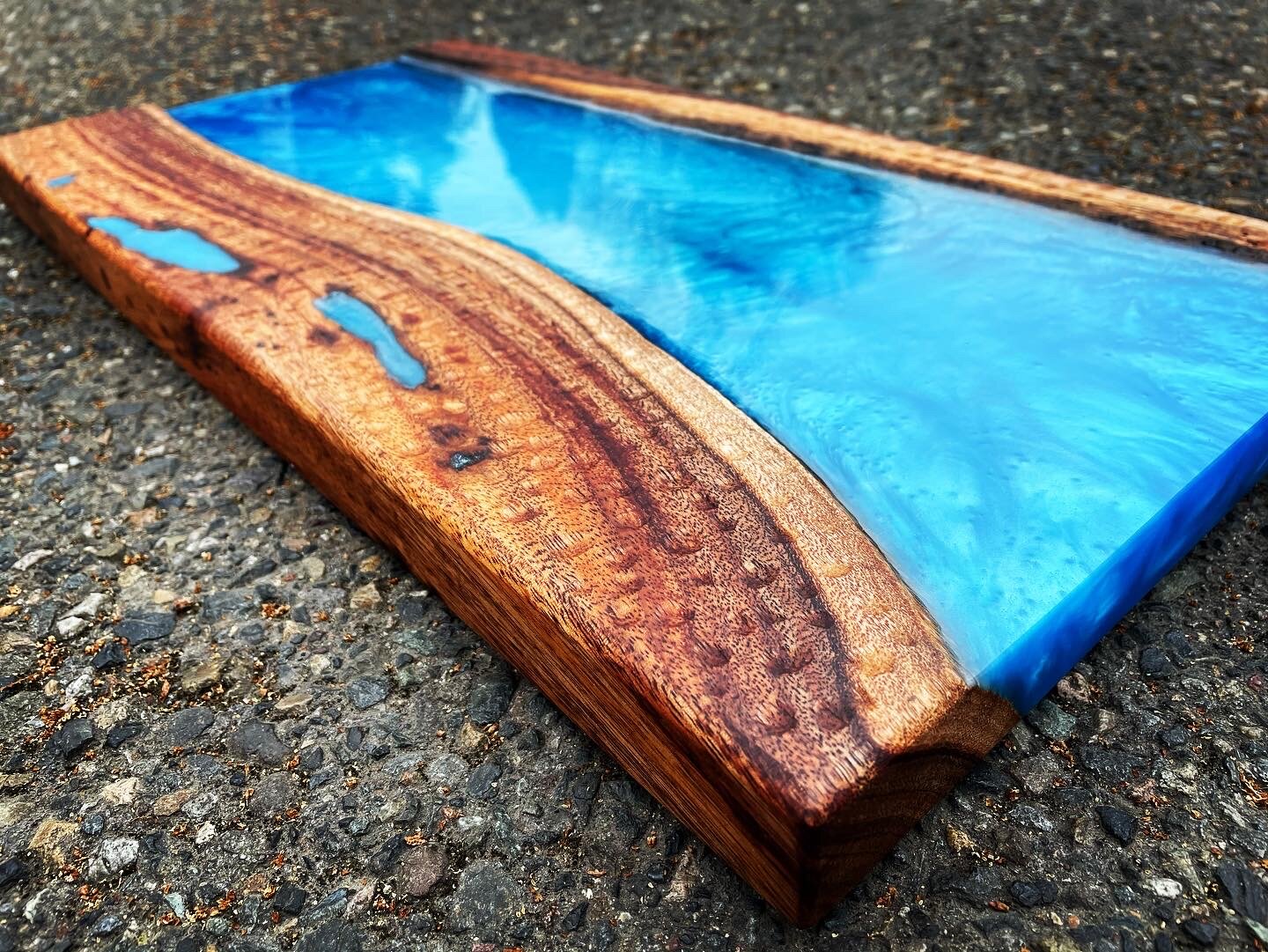 Kahakai Ekahi - A Koa Wood and Resin Art Piece - $1,200