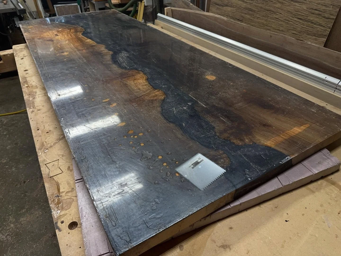 Was wondering where that went 😂 #resin #pour #oops