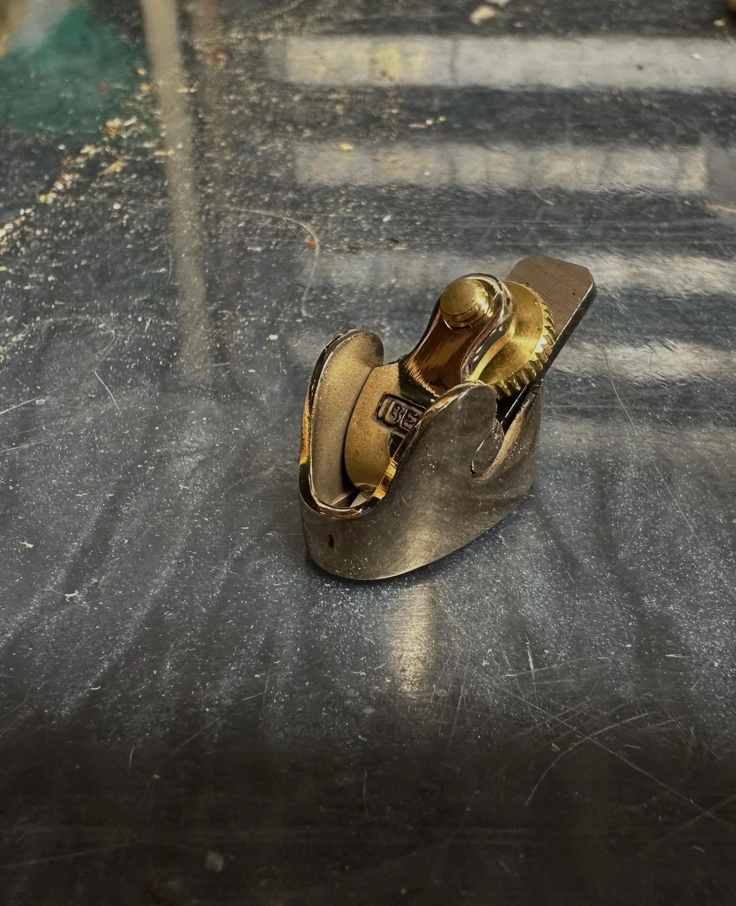 I&rsquo;m in love.  #ibex #fingerplane for refining acoustic bracing inside the guitar 😳. How long till i lose this?  Gonna have to tie a big ribbon to her.  #plane #tiny #miniature #woodworking