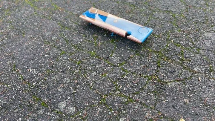 Mother Nature played nice today for photos. #bathcaddy Last photo is a little ornament I made from the wine glass cut out.  #islandsinthestream #resin @superclearepoxy @ecopoxy @gobywalnut