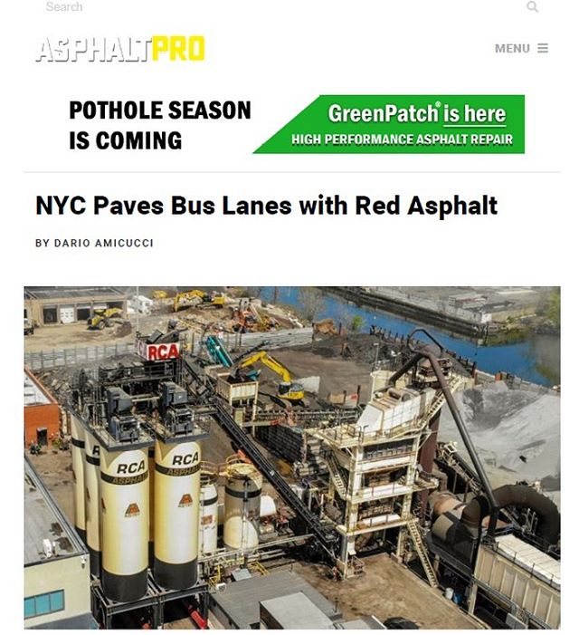 Check out the article in Asphalt Pro about our experience making Red Asphalt for the NYCDOT (link in our bio)