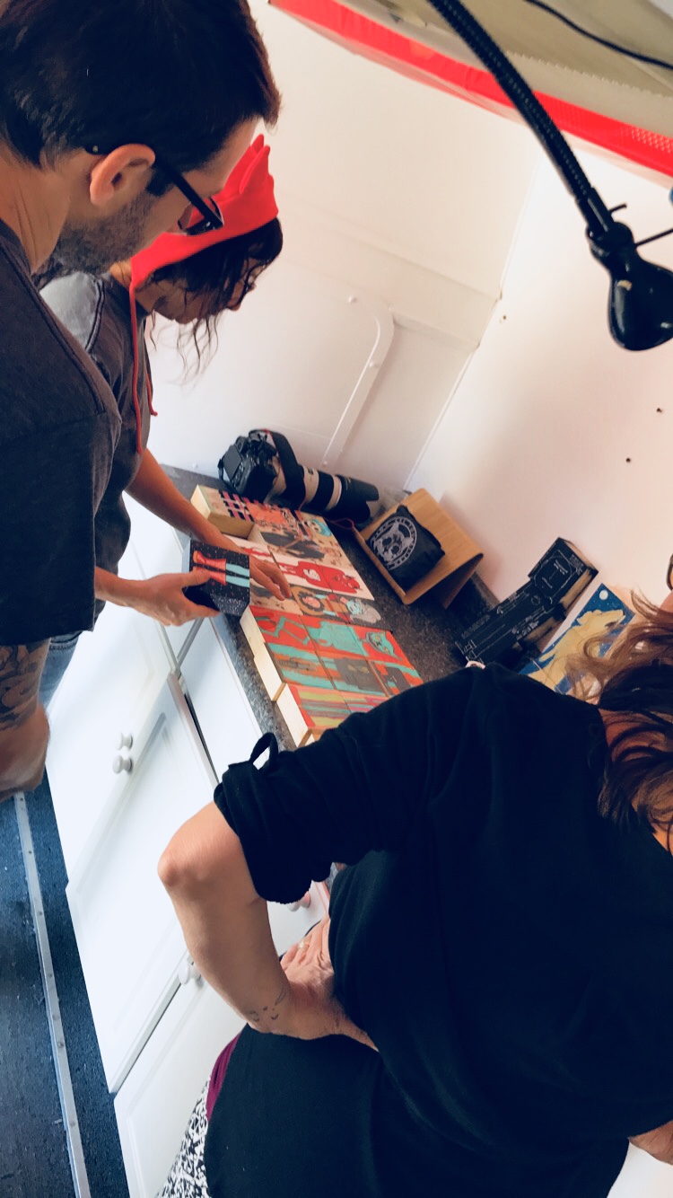 The Tumbleweed Art Co. curating their Exquisite Corpse Show.