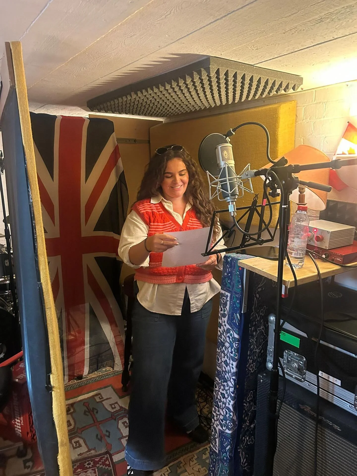 Our Head of Production, Jess, is behind the mic today recording some voice over for a special new project - watch this space!