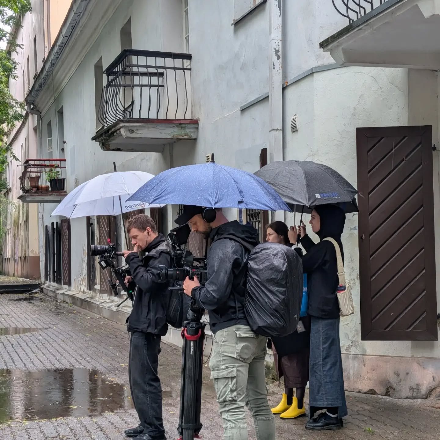 Day 1 of filming with our clients in Vilnius may have been a little damp - but worth it for all of the amazing locations we visited... To name a few:

1. The Former Site of the Great Synagogue - currently being excavated to discover historic remains.