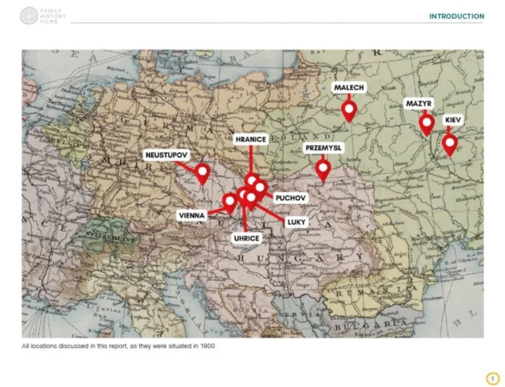 A map that details migration routes.
