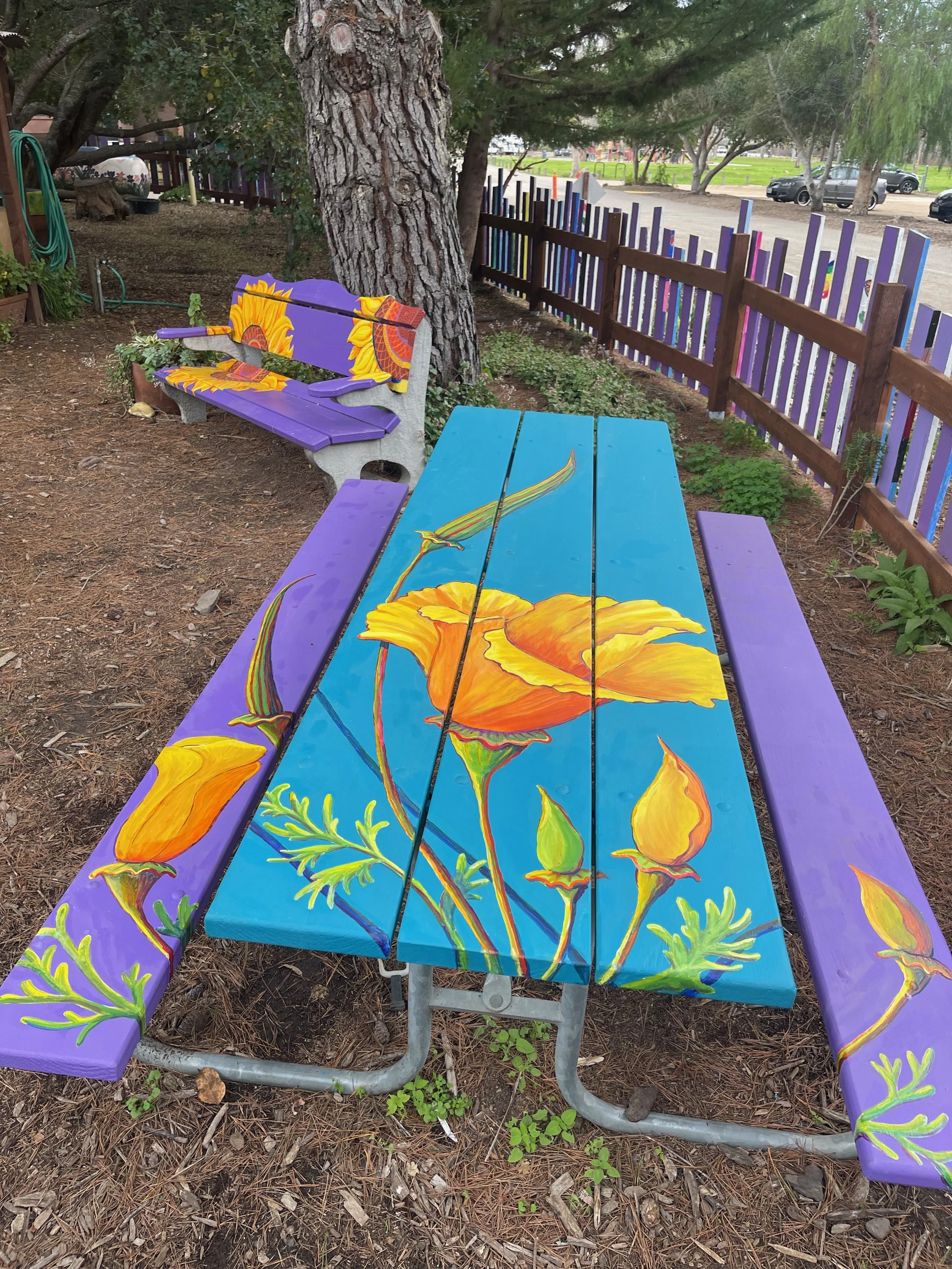 Poppy table for San Luis Obispo Children's Garden
