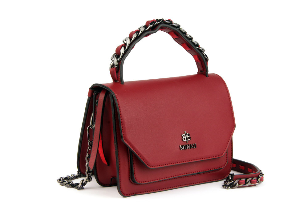 The House Of Ganges Alina Vegan Leather Mini Crossbody Coral Reef (S)