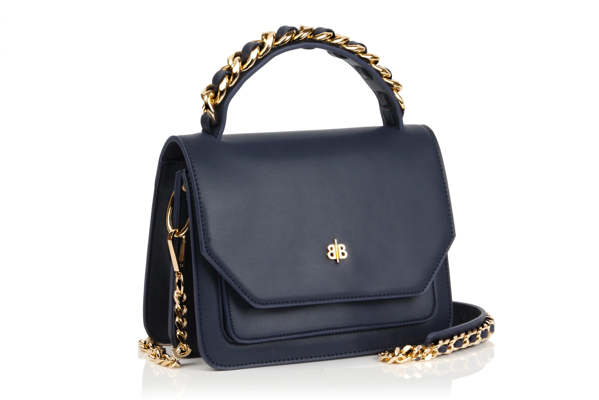 "Leila" - Dark Chain Small Flap Crossbody