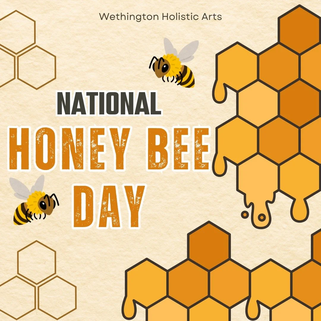 🐝 Buzz buzz! It&rsquo;s National Honey Bee Day! 🍯
Our tiny pollinator pals work hard to keep plants blooming and our honey jars full. Let&rsquo;s celebrate by planting flowers, enjoying local honey, and protecting their homes.
Bee the change! 🐝
#N